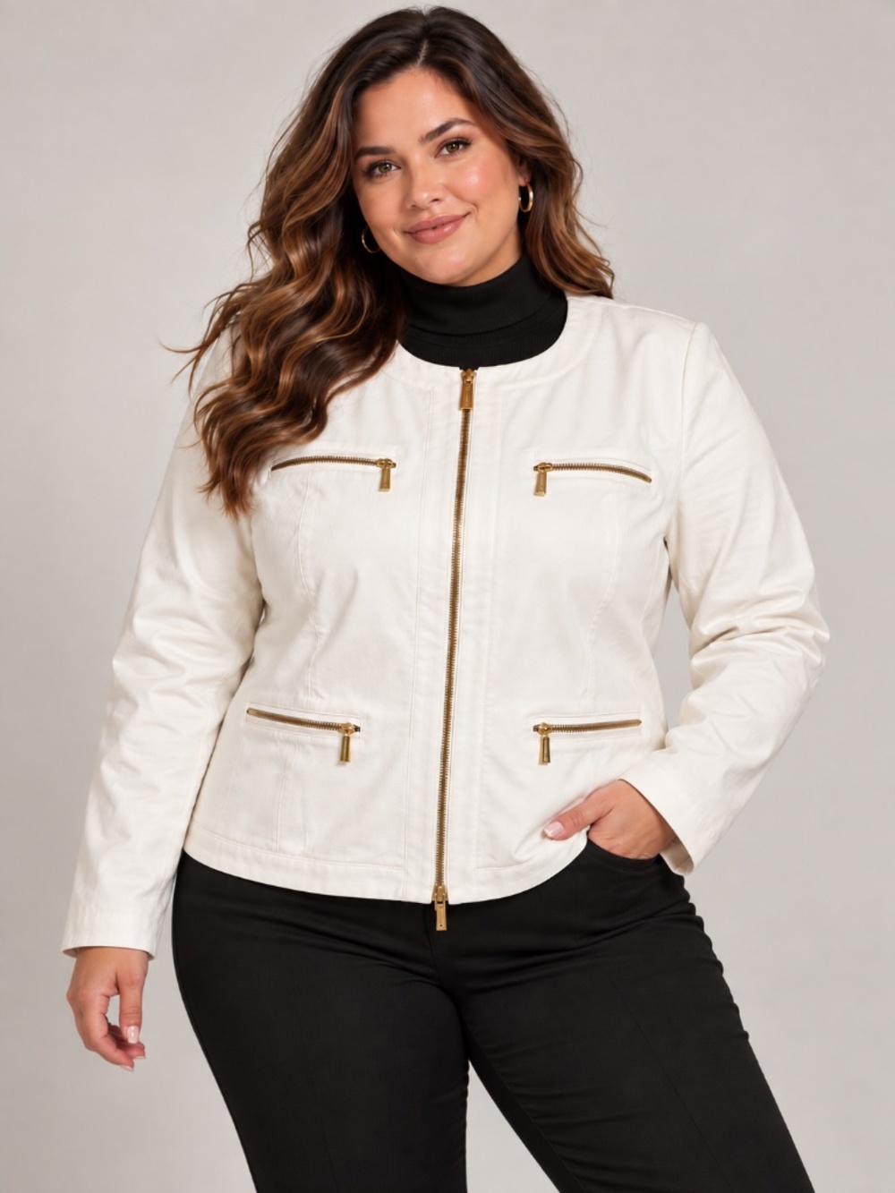 Plus size Michael Kors Womens White Blazer, 20W